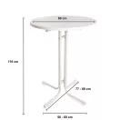 BÁRASZTAL TERÍTŐ FEHÉR 80 CM-ES