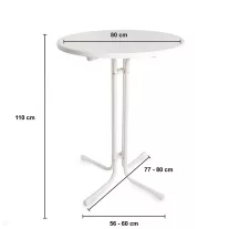 BÁRASZTAL TERÍTŐ FEHÉR 80 CM-ES