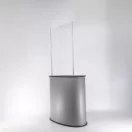 KÍNÁLÓ PULT STANDARD NAGY FEKETE FEDLAPPAL ÉS KORONÁVAL