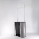 KÍNÁLÓ PULT STANDARD NAGY FEKETE FEDLAPPAL ÉS KORONÁVAL