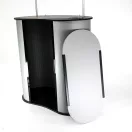 KÍNÁLÓ PULT STANDARD NAGY FEKETE FEDLAPPAL ÉS KORONÁVAL