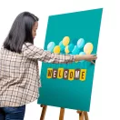 KRÉTATÁBLA ÁLLVÁNY BARNA PRÉMIUM KEMÉNYFÁBÓL