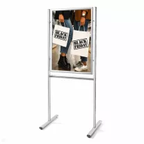   PLAKÁTTARTÓ ÁLLVÁNY 25 MM GÉRVÁGOTT PROFILLAL A1 KÉTOLDALAS