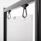 PLAKÁTTARTÓ ÁLLVÁNY LENGŐ DEKORRAL A1 FEKETE