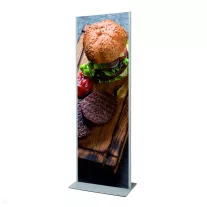 PLAKÁT ÁLLVÁNY CSERÉLHETŐ PANELLEL EZÜST 2A1