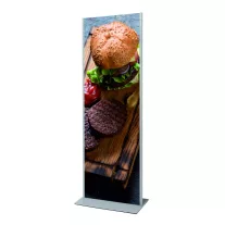 Plakáttartó állvány cserélhető panellel