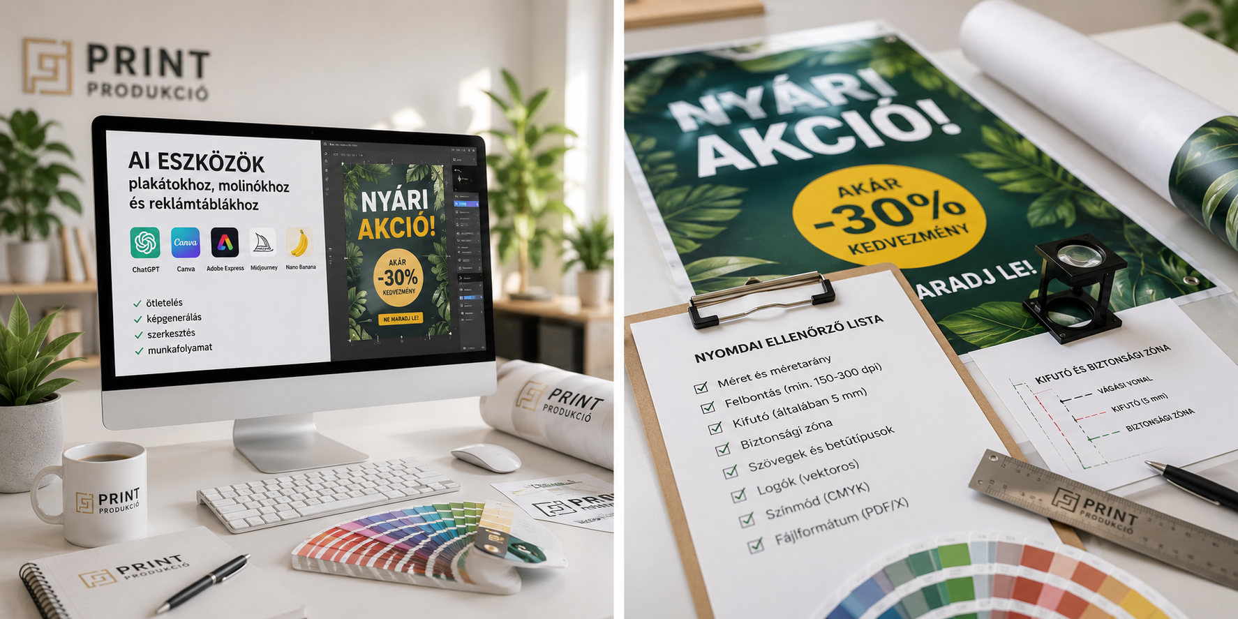 AI-val támogatott grafikai munkafolyamat és nyomdai ellenőrzés